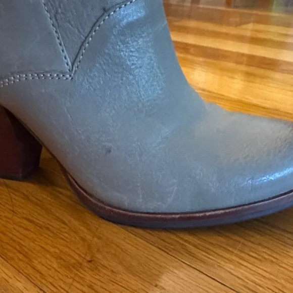 Kork-Ease Gray Leather Ankle Boots - Picture 5 of 8